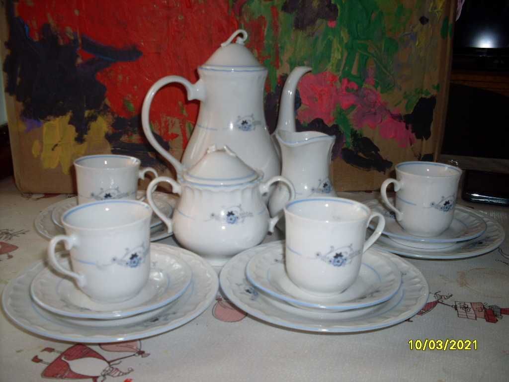 Porcelana Trio Filiżanka Talerzyki  Espresso sygnowane B