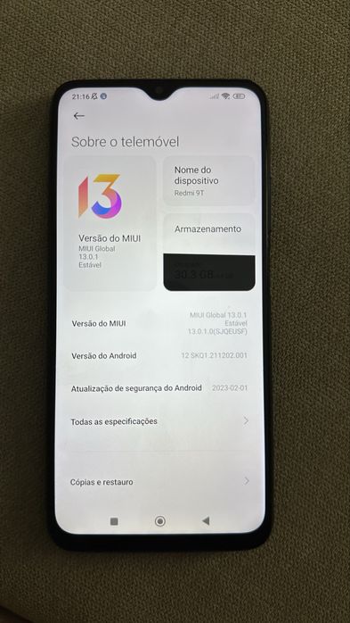 Redmi 9T - como novo