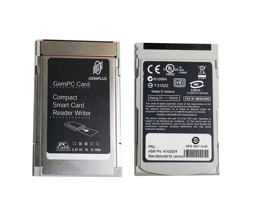Адаптер ноута IBM Lenovo (Genuine GemPlus Smart Card Reader 41N3004)
