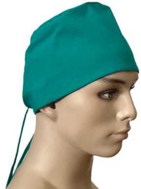 czepek zielony chirurgiczny regulacja troki   -46szt