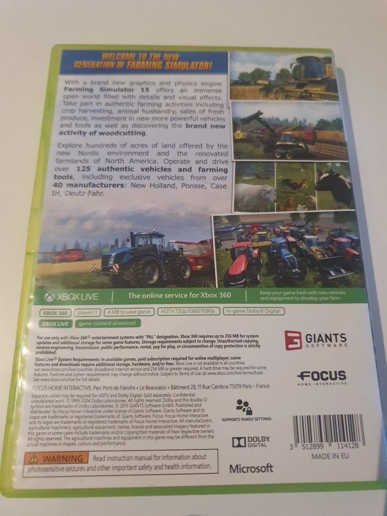 Oryginalna Gra Farming Simulator Xbox 360