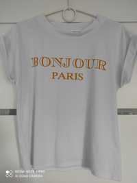 Damski T shirt Bonjour Paris S