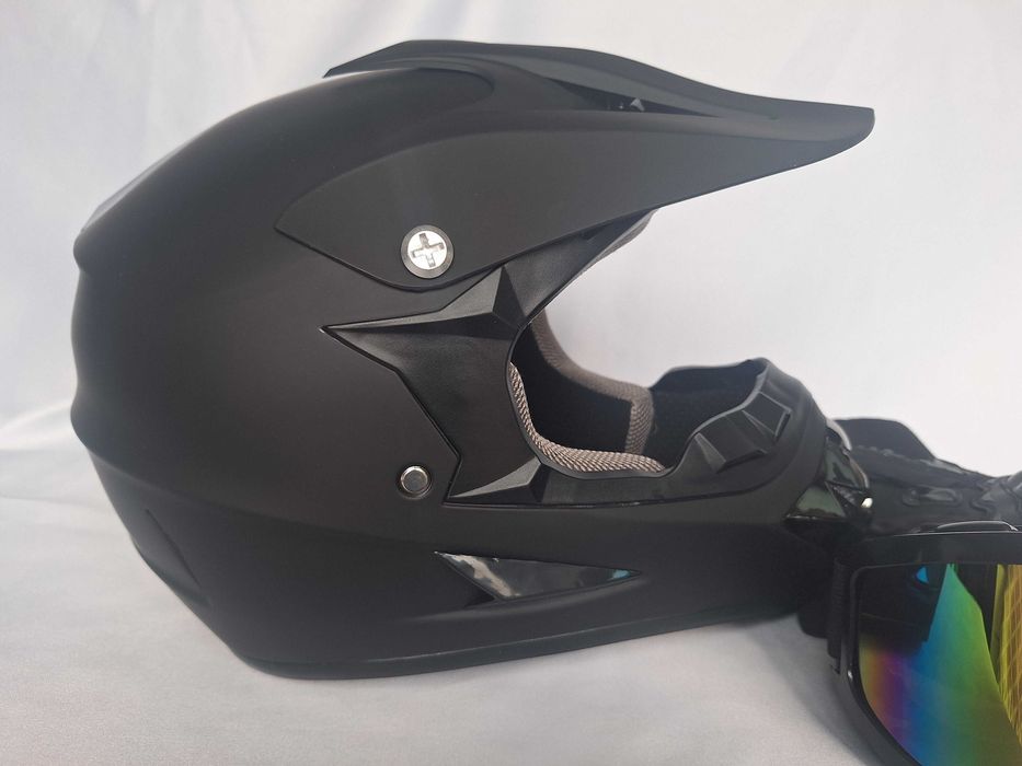 Kask motocrossowy fullface ATV Dirt Bike Black L/XL 59-60cm