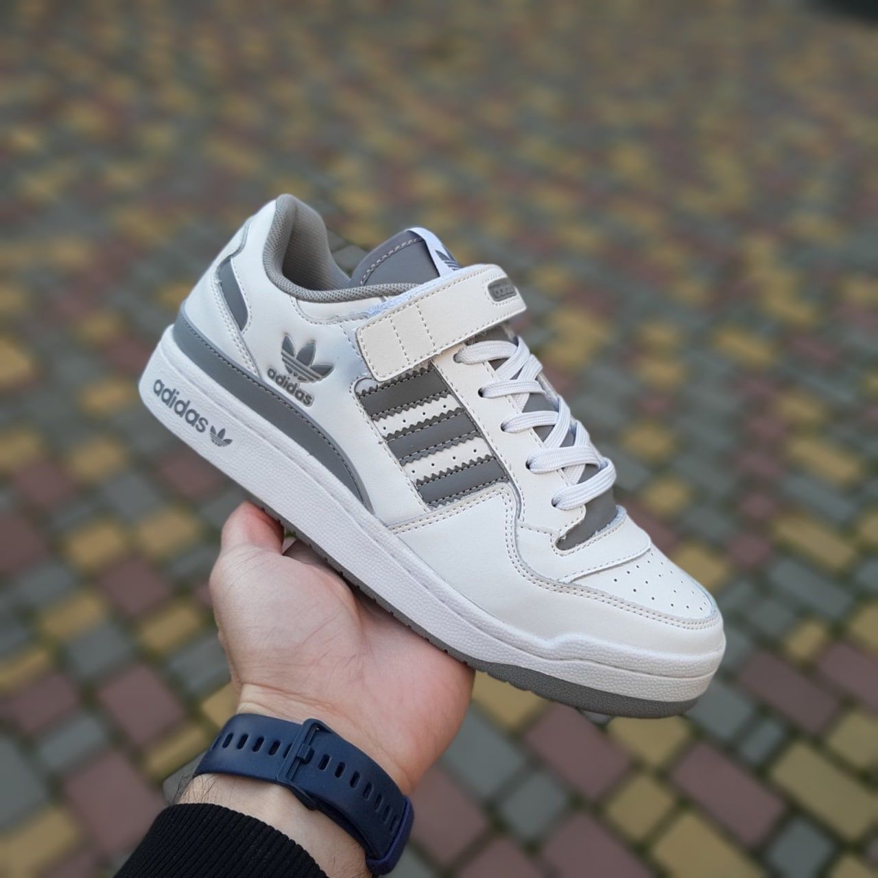 Чоловічі кросівки Adidas Forum LOW Білі із сірим