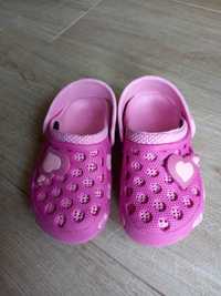 Buty klapki typu crocsy dla dziewczynki, rozmiar 24