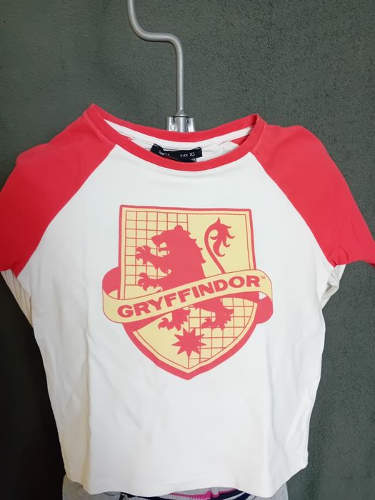Crop top biały czerwony #Sinsay #Harry Potter