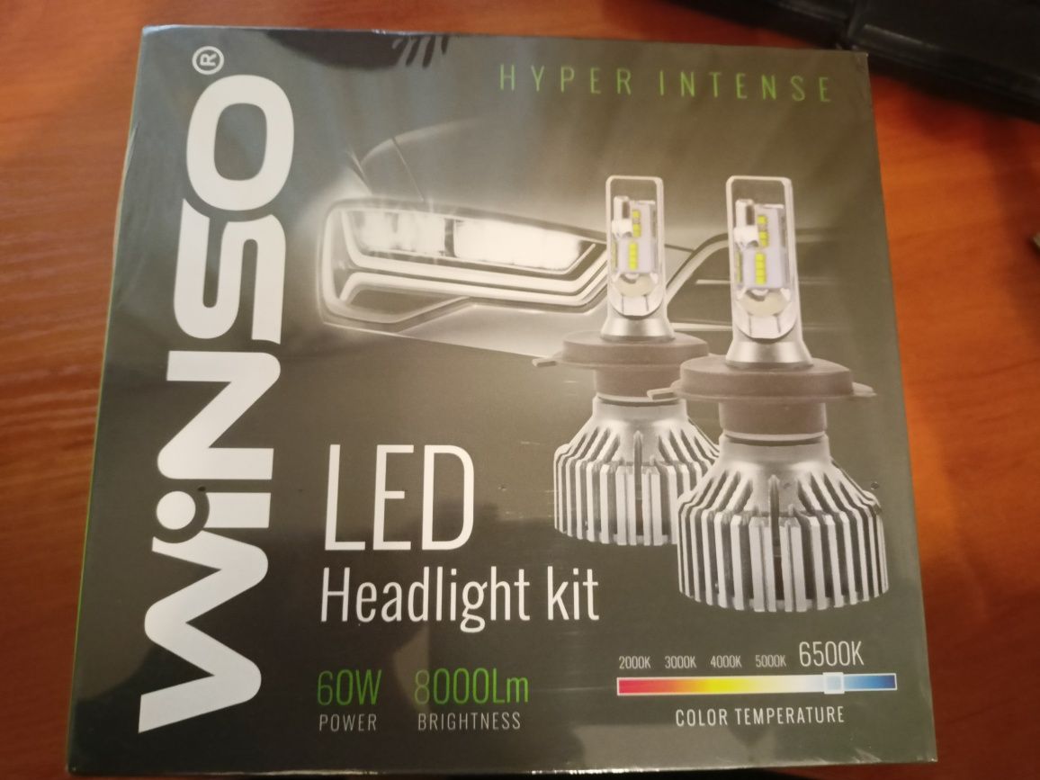 LED лампа Winso H4 12/24V 60W 6500K 8000Lm