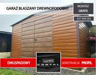 Garaż BLASZANY|Blaszak|Garaże Blaszane |Schowek|Drewnopodobny|-ESSTAL*