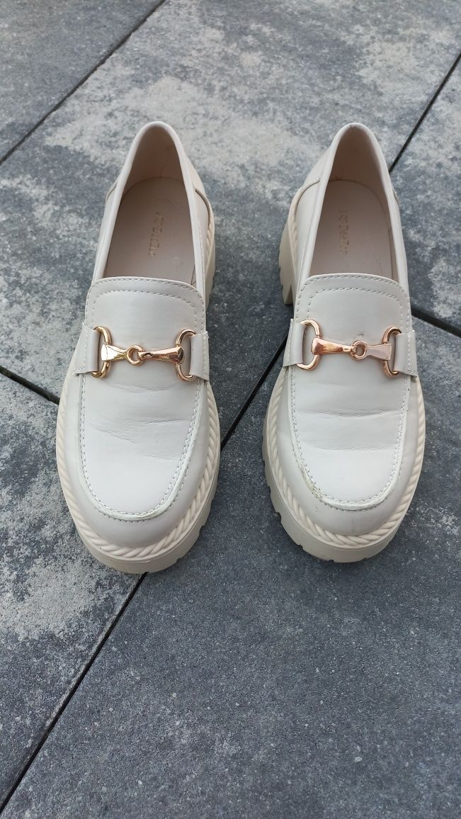 Mokasyny buty DeeZee półbut beżowe