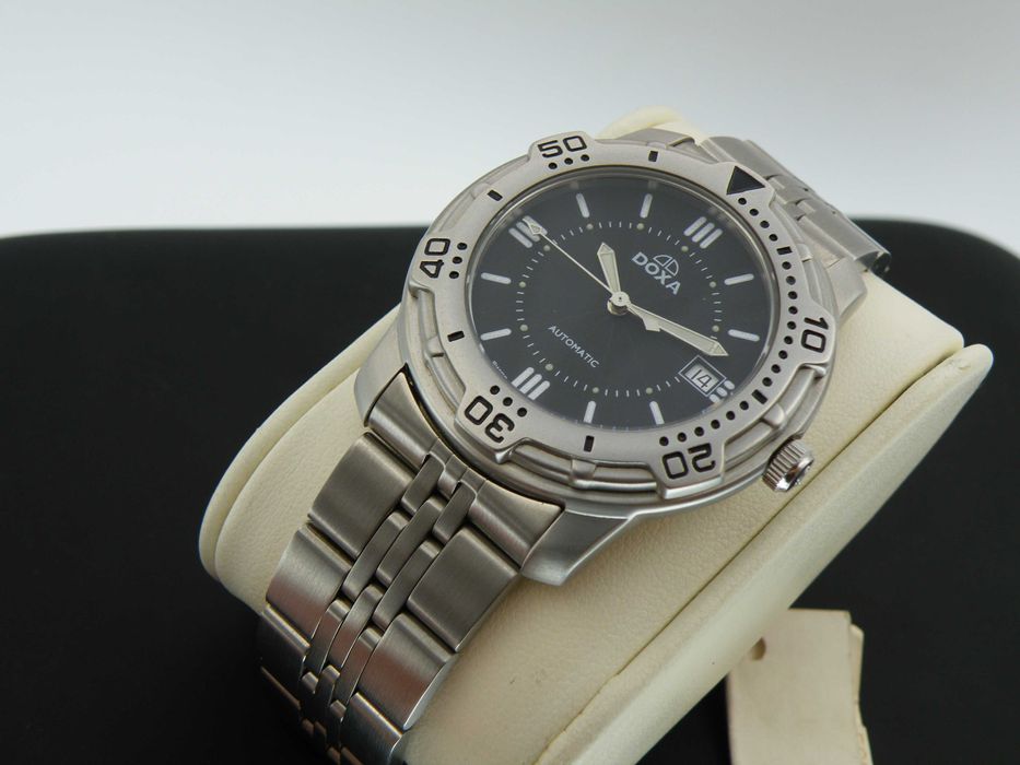 Doxa Automatic Czarna NOS z Lat 90-siątych Komplet