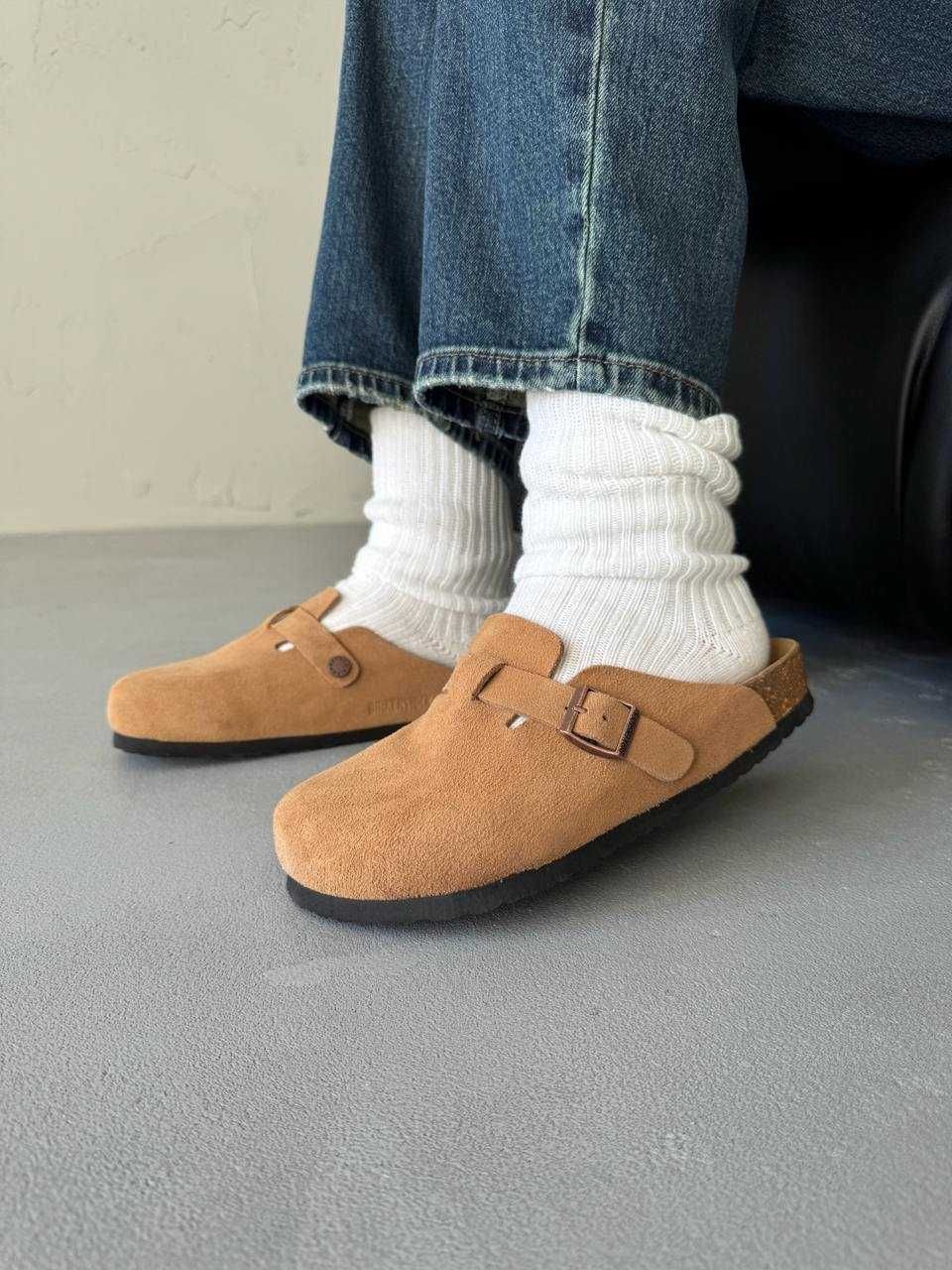 Капці Birkenstock Boston Coffee premium клоги