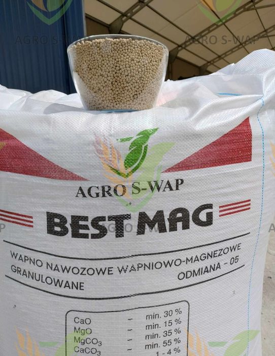 Wapno nawozowe granulowane magnezowe węglanowe czarna kreda PRODUCENT