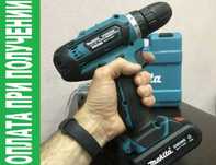 Акумуляторний шуруповерт Makita з DFR патроном та набором ( Макіта)