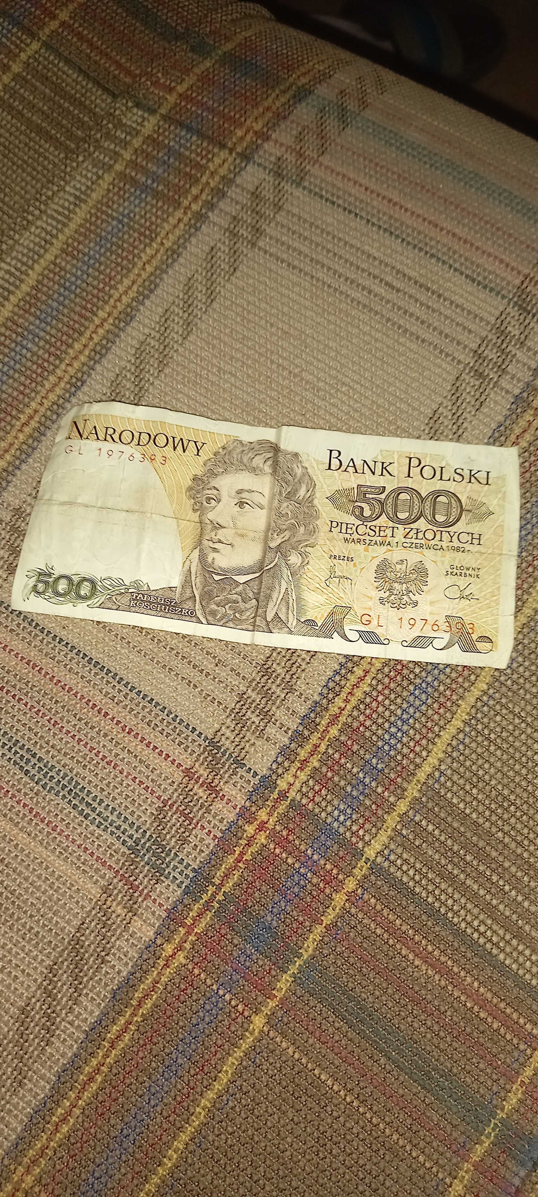 Banknot 500zł 1982