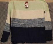 NOWY, metka damski sweter w paski, 100% bawełna, marka Pepperts, 158/1