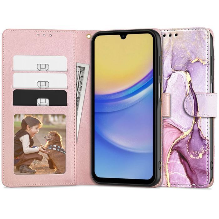 Tech-Protect Wallet Galaxy A15 4G / 5G Marble