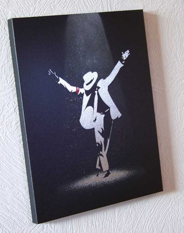 Michael Jackson Obraz ręcznie grawerowany na blasze Oryginalny prezent