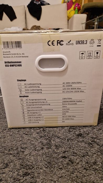 Bosswerk ESS-BWPS2400 — Портативна електростанція | 2 060 Вт·год | 2 4