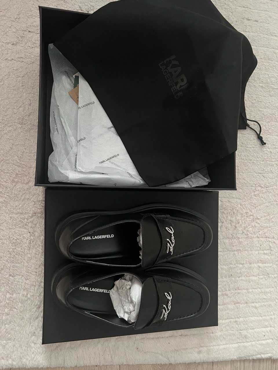 Loafersy Karl Lagerfeld Czarny