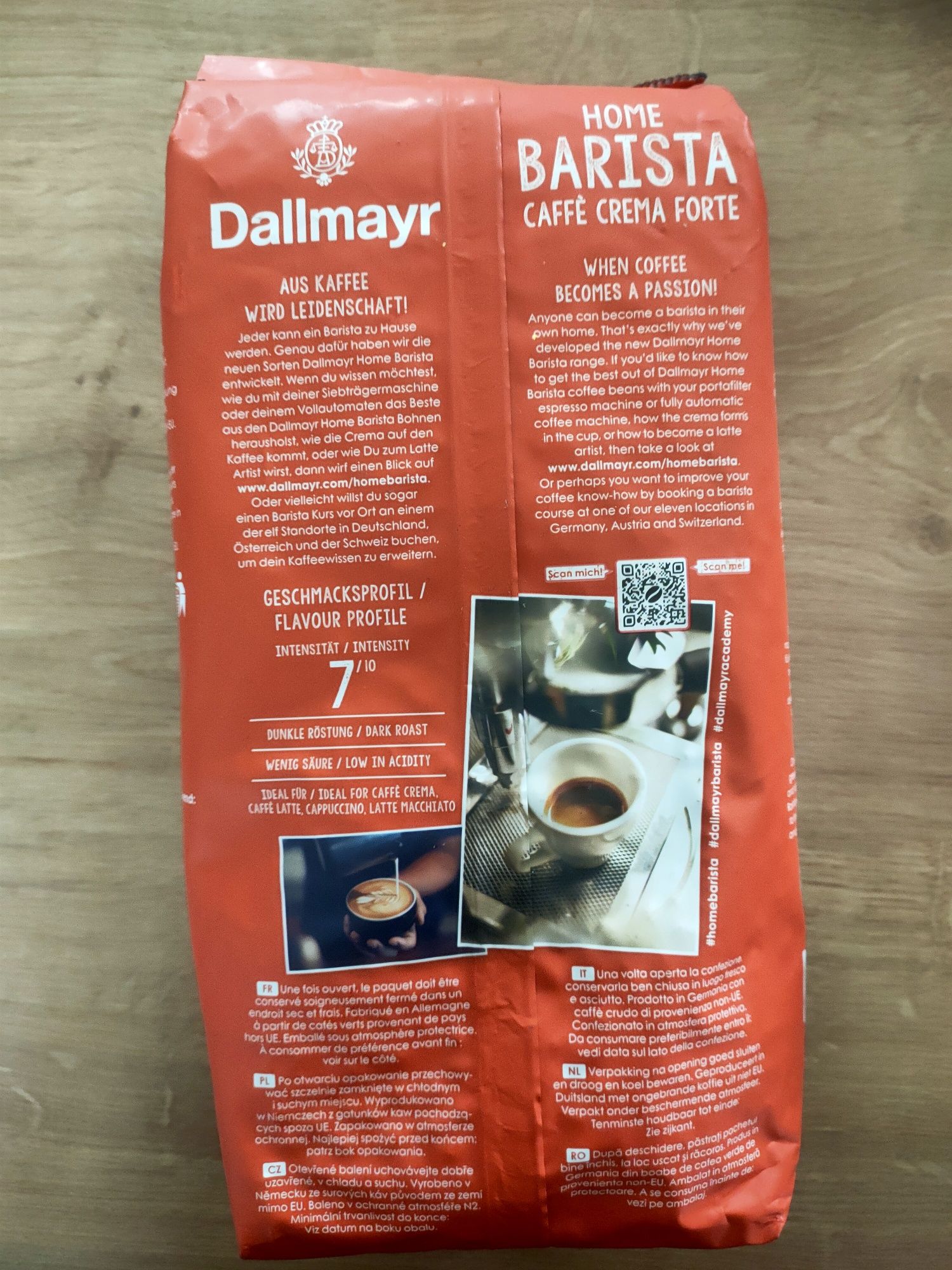 Kawa w ziarnach Dallmayr Home Barista Caffe Crema Forte 1 kg