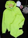 G34 komplet dres damski neonowy bluza kaptur spodnie pumpy wysoki S 36