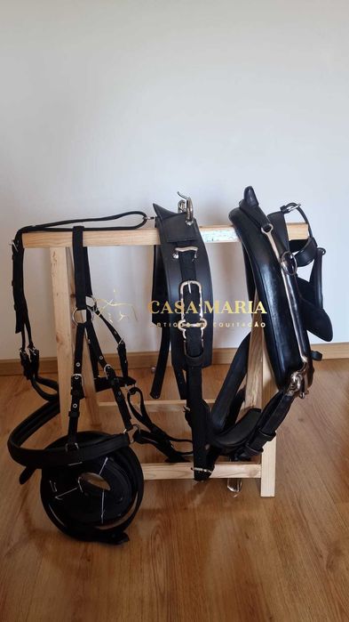 Arreios De Atrelagem C/ Coelheira e Engate Rápido - Pónei - NOVOS