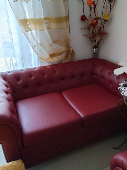 Sprzedam zestaw 3+2 sofy kanapy komplet z funkcją spania eko skóra