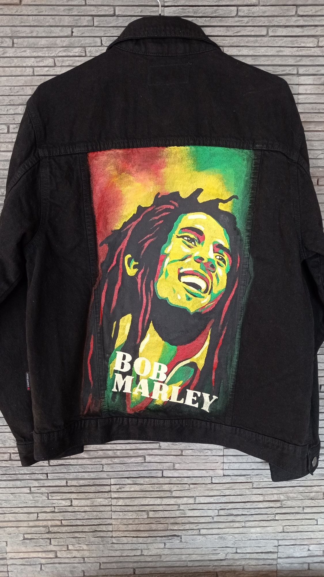 Kurtka ręcznie malowana Cropp Bob Marley reggae