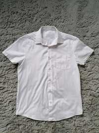 Biała koszula krótki rękaw 146-152