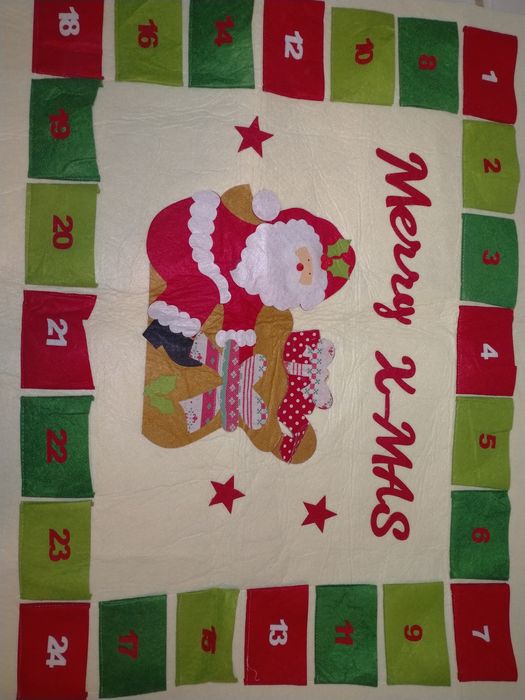 Адвент календар новорічний різдвяний з фетру