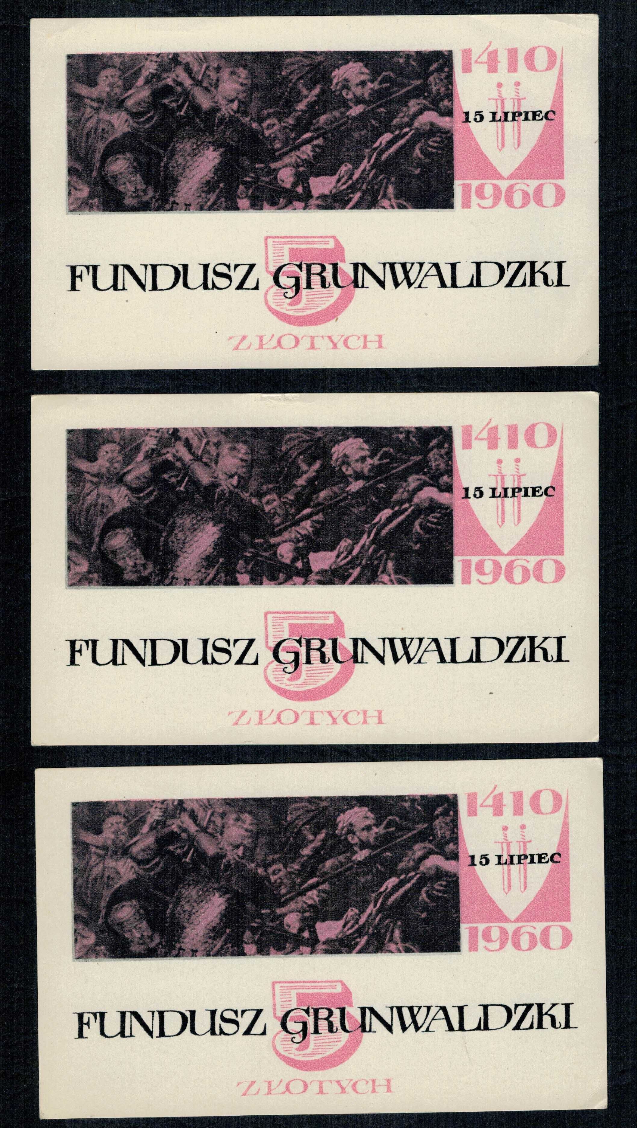 Fundusz Grunwaldzki CEGIEŁKA 5 złotych 1960 - unikat