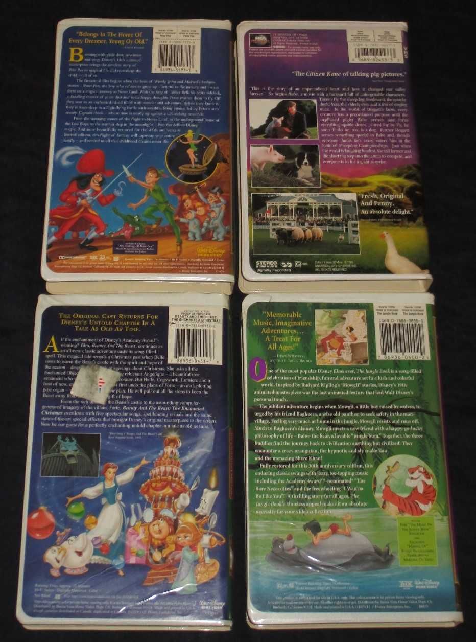 Filmes Disney VHS edição especial versão original