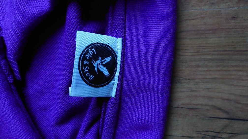 Lyle & Scott Polo Męskie XL fioletowa koszulka lato