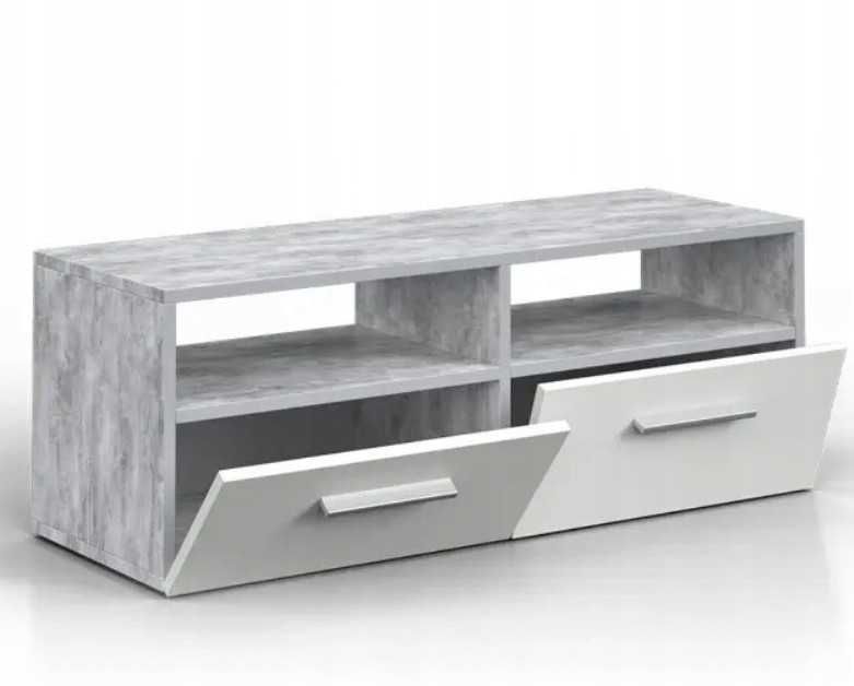 Regał szafka RTV pod TV Vicco Lowboard Diego 95x36x35cm biała beton