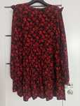 Sukienka z wiskozy czarna w czerwone kwiatki Primark H&M r. 44