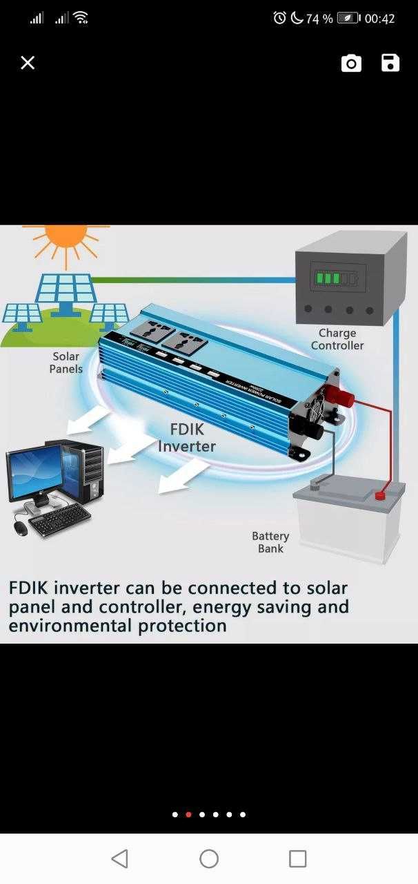 Перетворювач напруги. Автомобільний інвертор FDIK DC12V-AC220V 1600 В