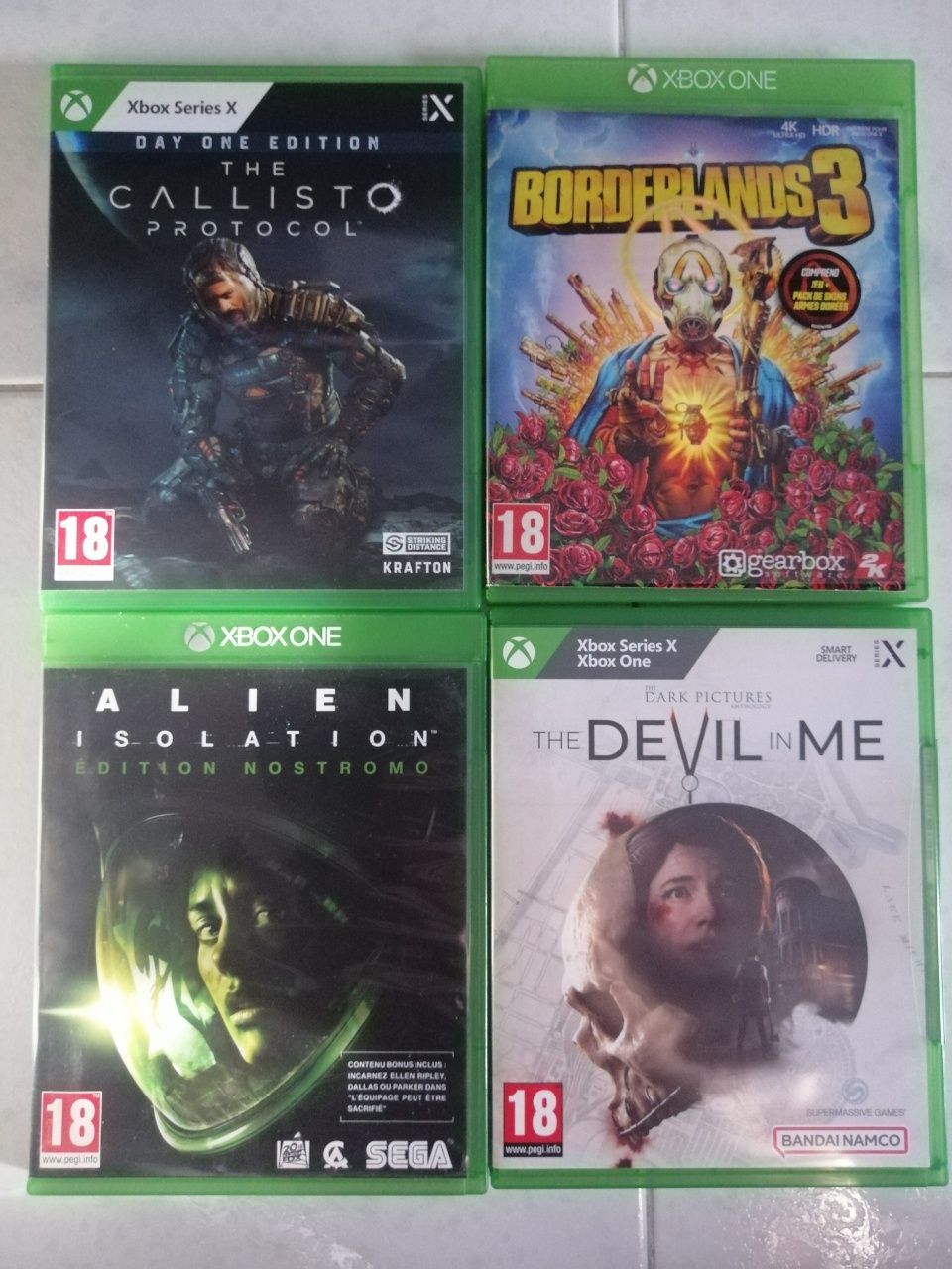 Conjunto de 4 jogos para a Xbox series x/xbox one