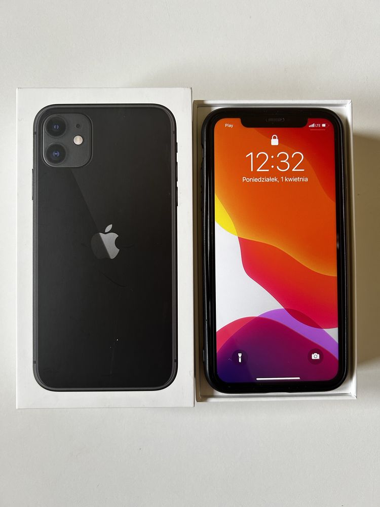 iPhone 11 Black 64GB Stan bdb