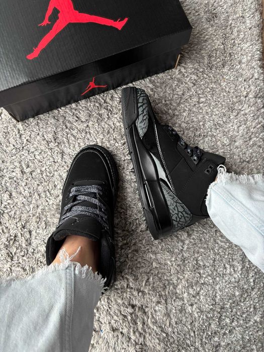 Мужские кроссовки Nike Jordan 3 "Black Cat 2063" Размеры 40-45