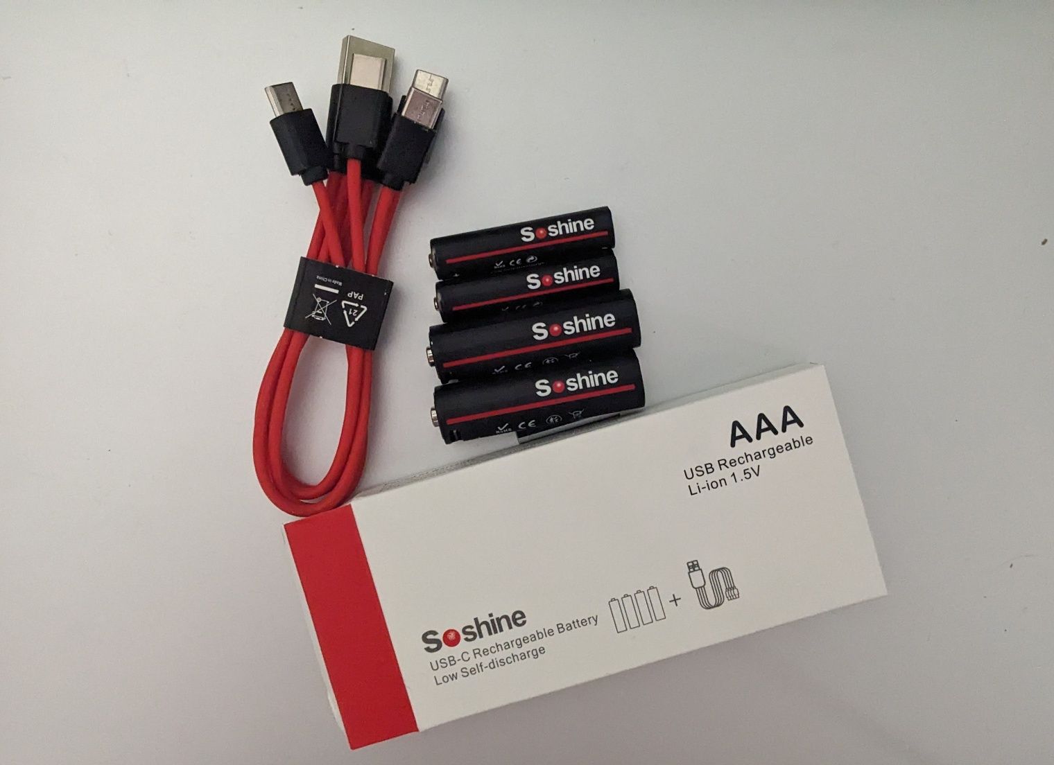 Soshine AA AAA 1.5V USB Type-C