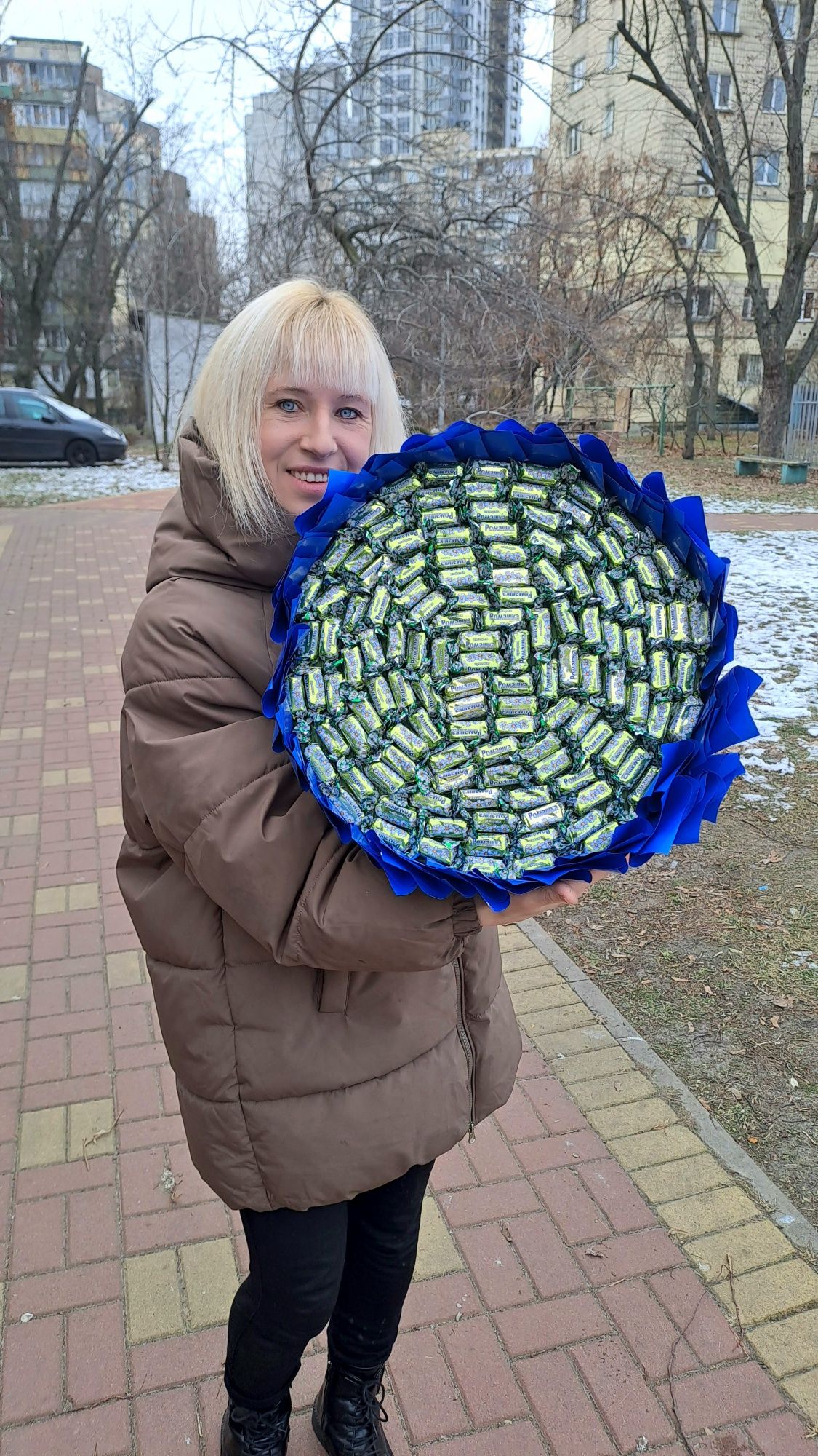 Букет з цукерок Ромашка