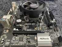 Материнська плата ASRock AB350M-HDV + процессор Ryzen 3 1200