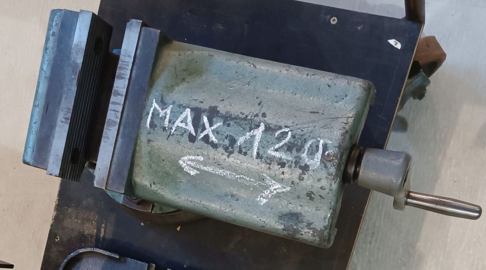 Imadło maszynowe, uchylne, kołyskowe, max 120