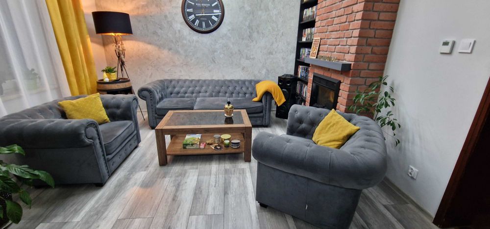 Komplet wypoczynkowy Chesterfield 3+1+1