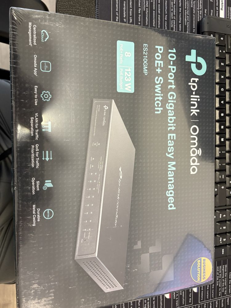 NOVO - Switch TP-Link ES210GMP 8-Port POE+