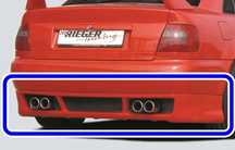 AUDI A4 B5 1994 - RS4-LOOK RIEGER SPOILER DOKŁADKA ZDERZAKA TYŁ 00055036