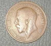 Moneta Jerzy V ONE PENNY, 1917_UK