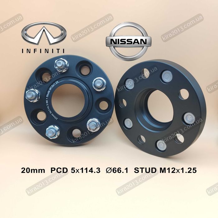 Проставки Инфинити 20мм PCD 5x114.3 DIA 66.1мм для Infiniti Nissan