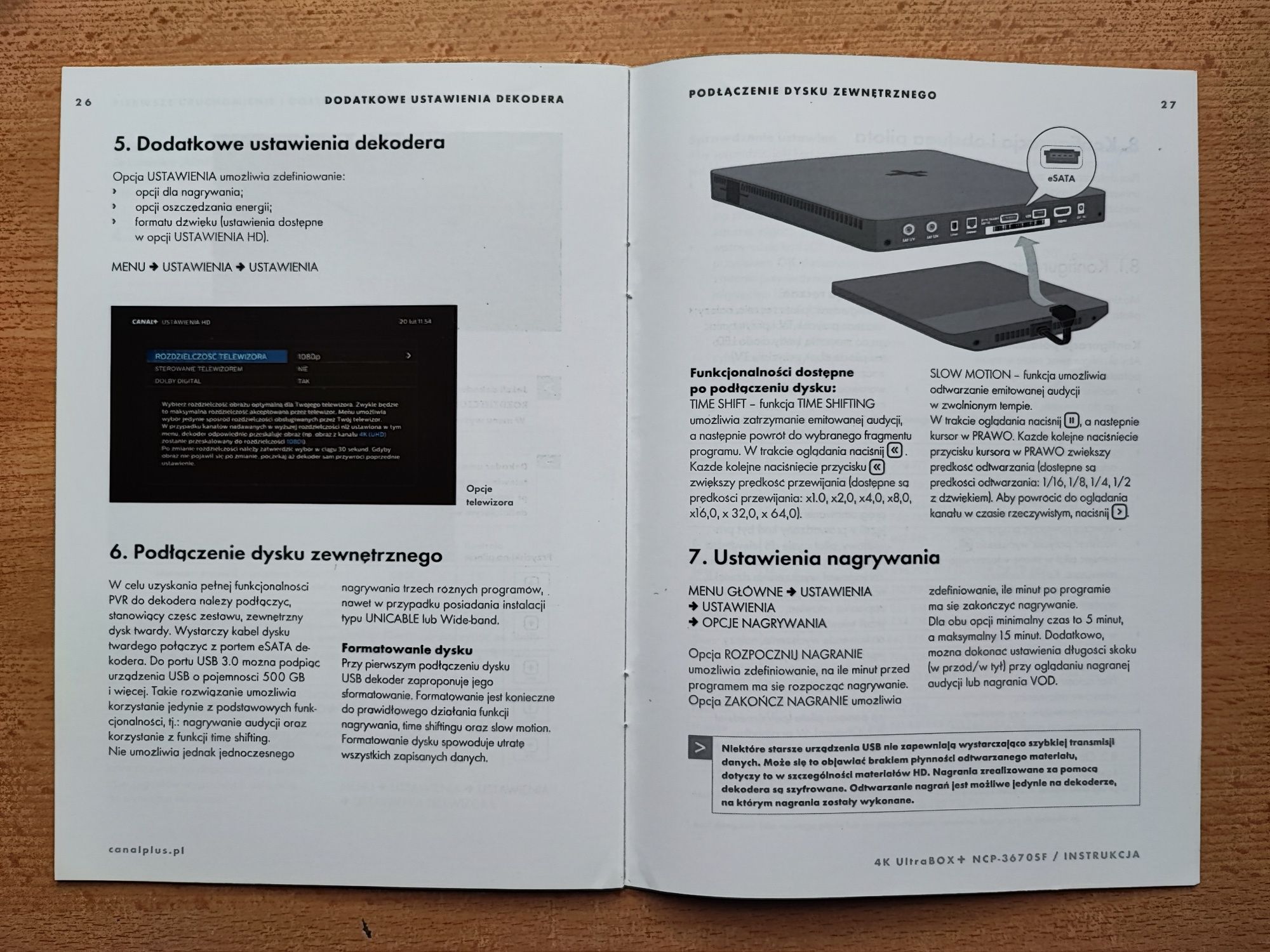 Dekoder Canal+ 4K Ultra Box+ Instrukcja Obsługi
