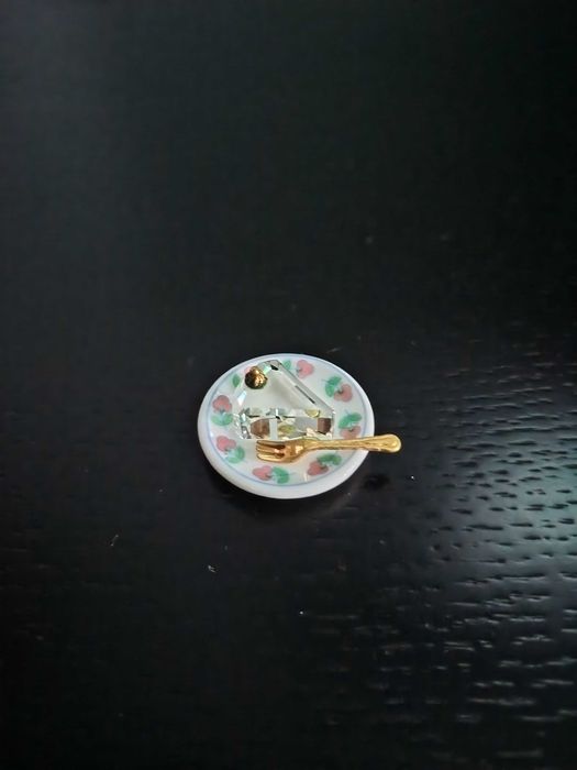 Swarovski Crystal Mini Slice Cake, Plate and Fork